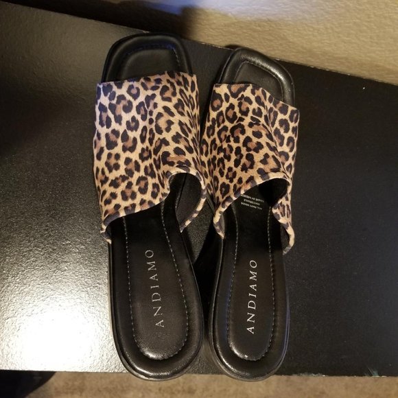 Womens Andiamo Leopard Sandal High Heel Shoe Size 10 Leopard Print Sandal - Picture 4 of 8